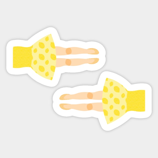 Lady Lemon Sticker by designedby